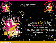 Tablet Screenshot of califuturestars.com.au